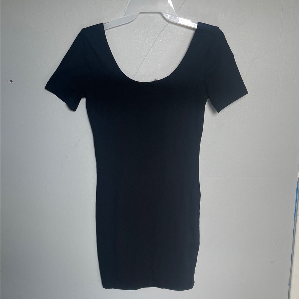 Forever 21 Medium Mini Round Neck lower back little black dress mod classic